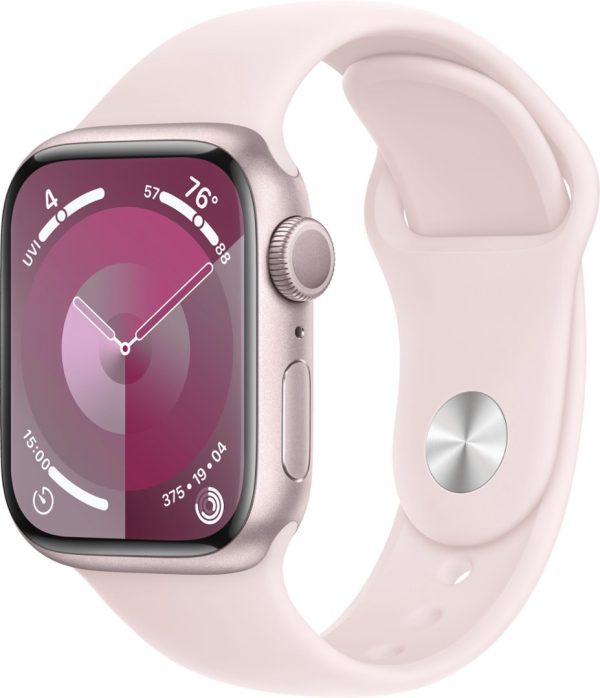 Apple Watch Serie 9 GPS 41mm Pink Aluminum Case Banda Pink S/M MR933LW/A