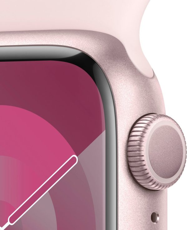 Apple Watch Serie 9 GPS 41mm Pink Aluminum Case Banda Pink S/M MR933LW/A