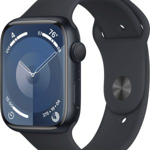 Apple Watch Serie 9 GPS 45mm Midnight Aluminum Case Banda Midnight Sport M/L MR9A3LW/A