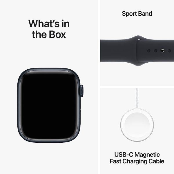 Apple Watch Serie 9 GPS 45mm Midnight Aluminum Case Banda Midnight Sport M/L MR9A3LW/A