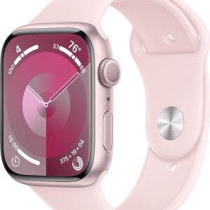 Apple Watch Serie 9 GPS 45mm Pink Aluminum Case Banda Light Pink M/L MR9H3LW/A