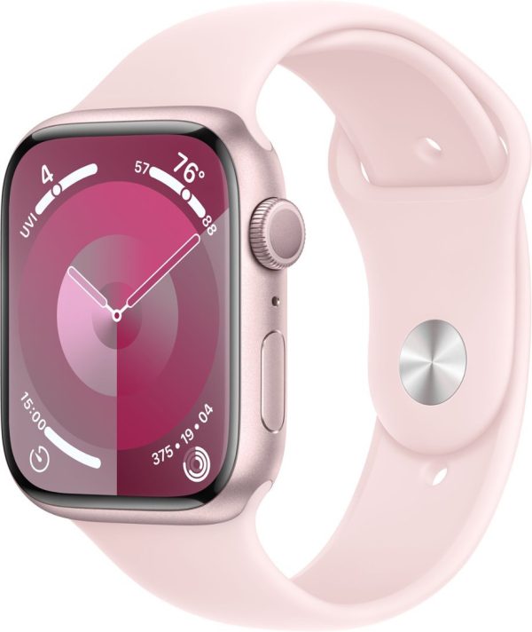 Apple Watch Serie 9 GPS 45mm Pink Aluminum Case Banda Light Pink M/L MR9H3LW/A