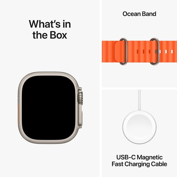 Apple Watch Ultra 2 GPS+LTE 49mm Titanium Banda Orange Ocean MREH3LW/A