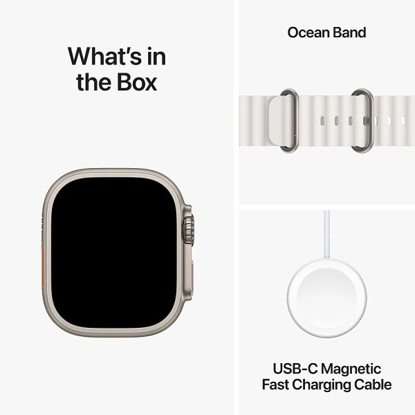 Apple Watch Ultra 2 GPS+LTE 49mm Titanium Banda White Ocean MREJ3LL/A