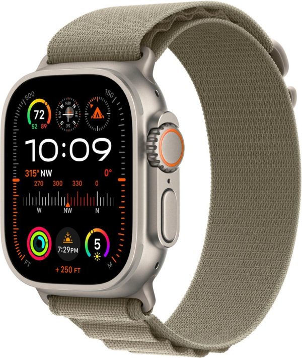 Apple Watch Ultra 2 GPS+LTE 49mm Titanium Banda Loop Alpine Olive Green L MRF03LW/A