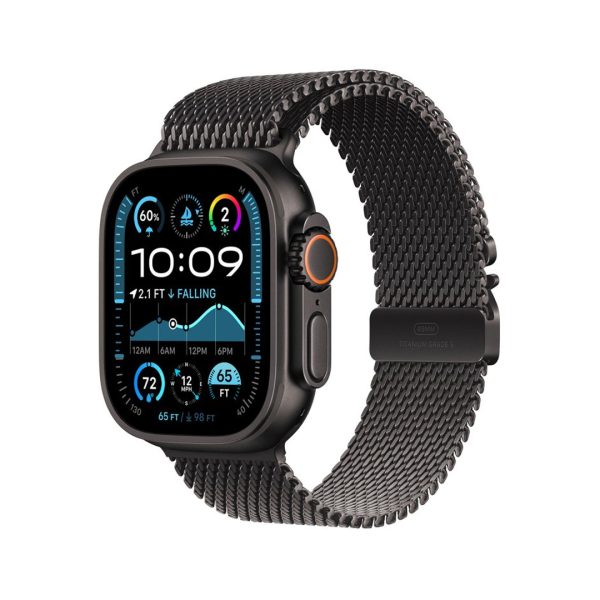 Apple Watch Ultra 2 GPS+LTE 49mm Black Titanium Case with Black Titanium Milanese Loop L MX5V3