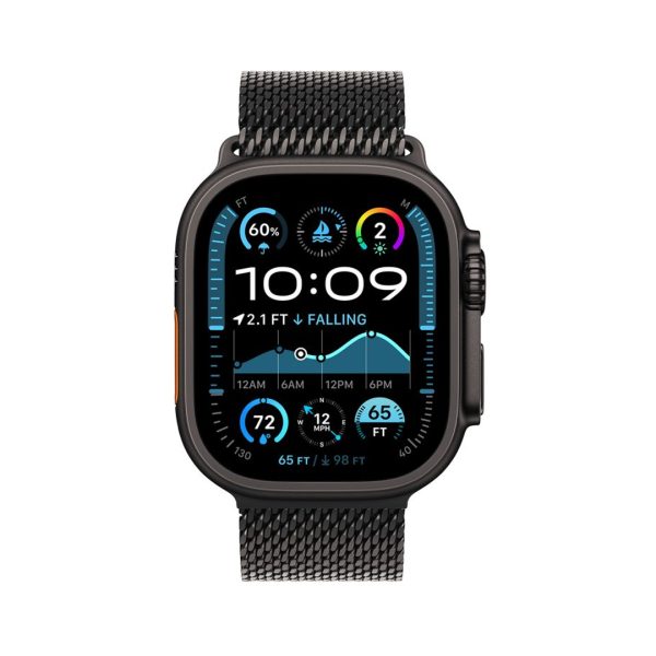 Apple Watch Ultra 2 GPS+LTE 49mm Black Titanium Case with Black Titanium Milanese Loop L MX5V3 - Image 2