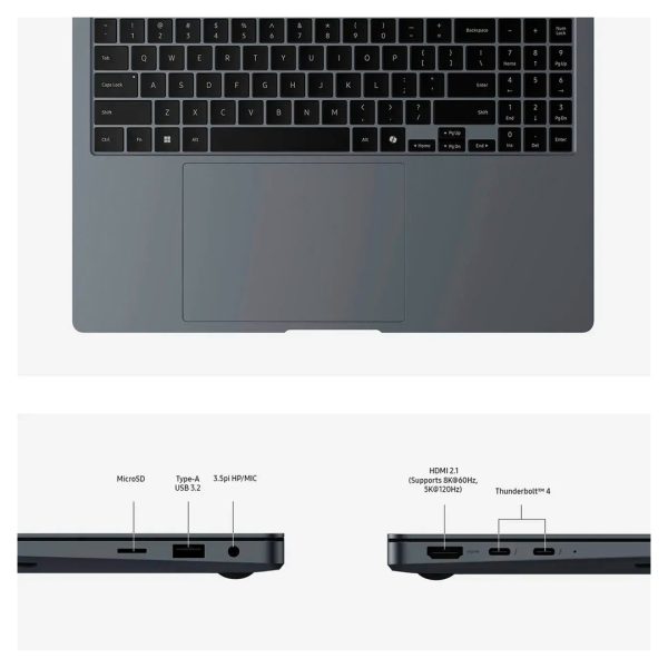 Samsung Galaxy Book 4 Pro (NP964XGL-XG5US) 16” 2K AMOLED Touch Moonstone Gray (Pad Numerico) - Image 3