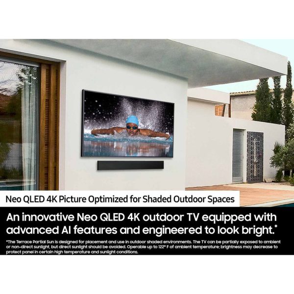 Samsung LST7D "The Terrace" Neo QLED 4K UHD Smart TV Partial Sun*Outdoor*