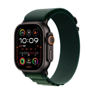 Apple Watch Ultra 2 GPS+LTE 49mm Black Titanium Case con Banda Dark Green Alpine Loop Medium MX4R3 2024
