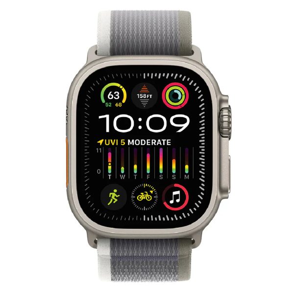 Apple Watch Ultra 2 GPS+LTE 49mm Titanium Case con Banda Loop Trail Green/Grey Medium/Large MRF43 2023 - Image 2