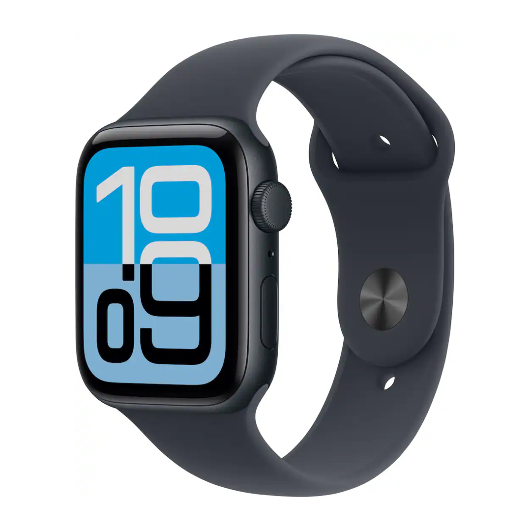 Apple Watch SE 3 44mm Midnight Aluminum Case with Midnight Sport Band M/L MEPJ4LW/A