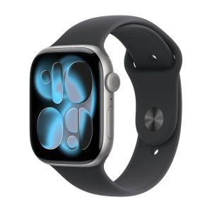 Apple Watch Series 11 46mm Space Gray Aluminum Case with Black Sport Band M/L