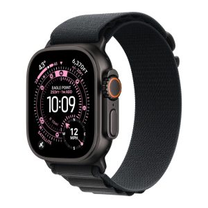 Apple Watch Series 3 Ultra 49mm Titanium Case with Black Alpine Loop L Black