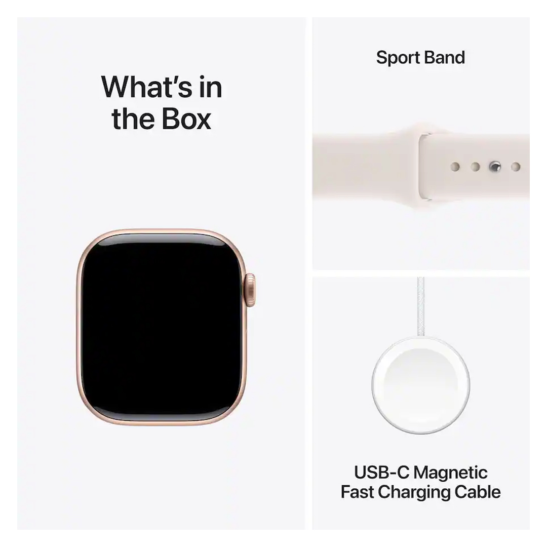 Apple Watch Series 11 42mm Rose Gold with Light Blush Sport Band S/M MEU04LW/A - Image 6