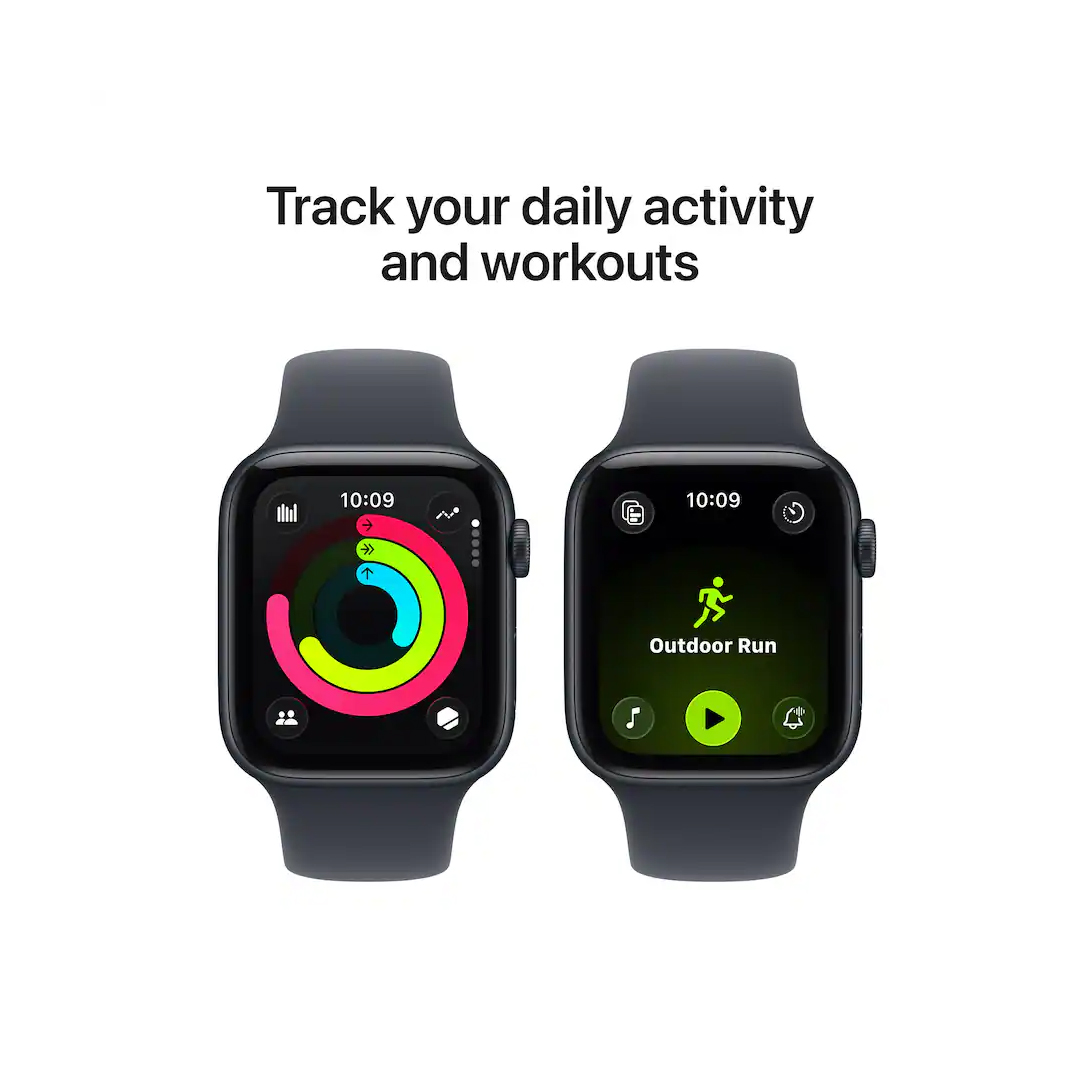 Apple Watch SE 3 44mm Midnight Aluminum Case with Midnight Sport Band M/L MEPJ4LW/A - Image 4