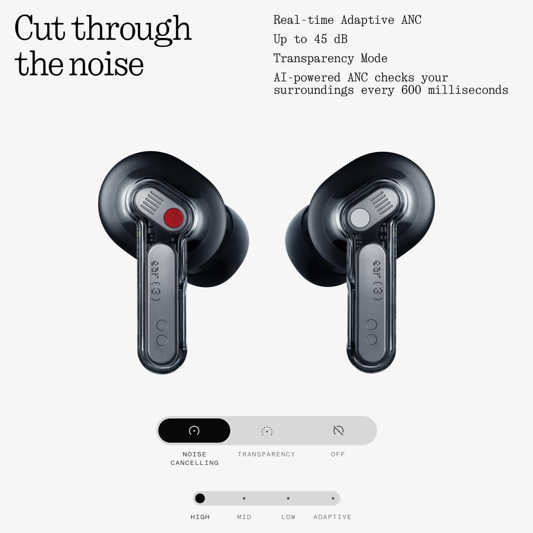 Nothing Ear (3) Wireless 45dB ANC Bluetooth Black - Image 6