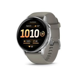 Garmin Venu 4 (45mm) Silver with Silver Gray Silicone Band 010-03014-01