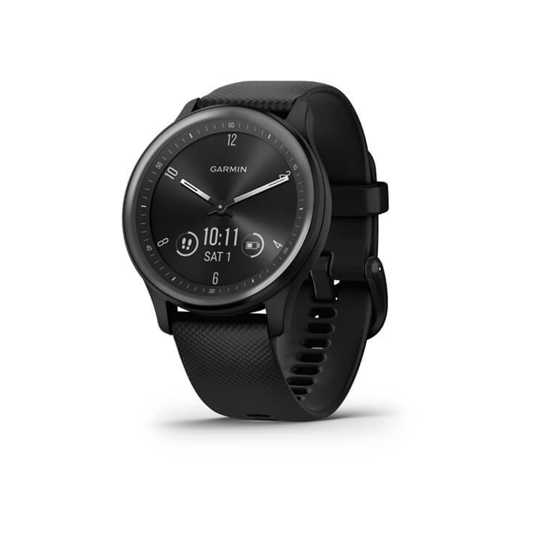 Garmin vivomove Sport Black Case and Silicone Band with Slate Accents 010-02566-00