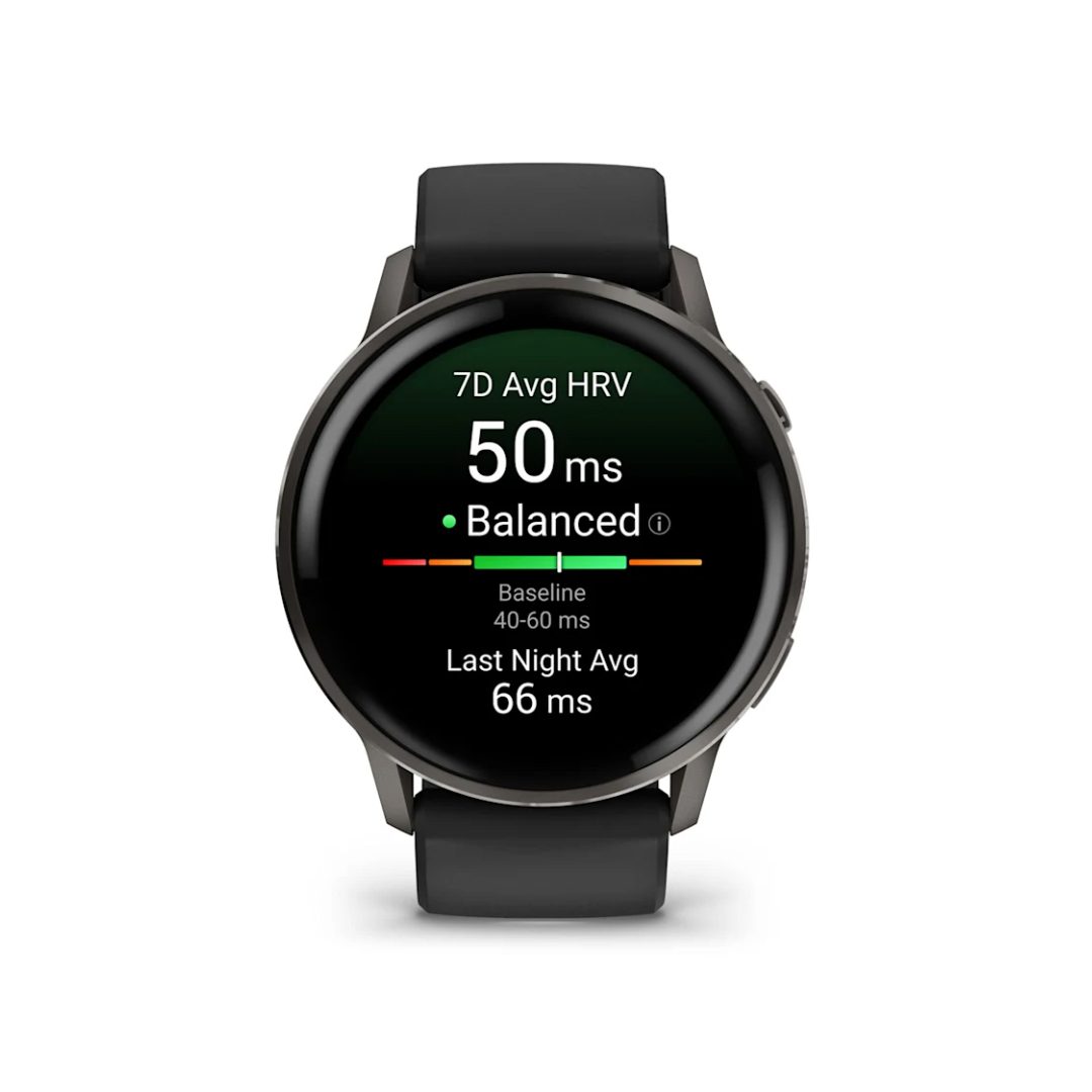Garmin Venu 4 (45mm) Slate with Black Silicone Band 010-03014-00 - Image 2