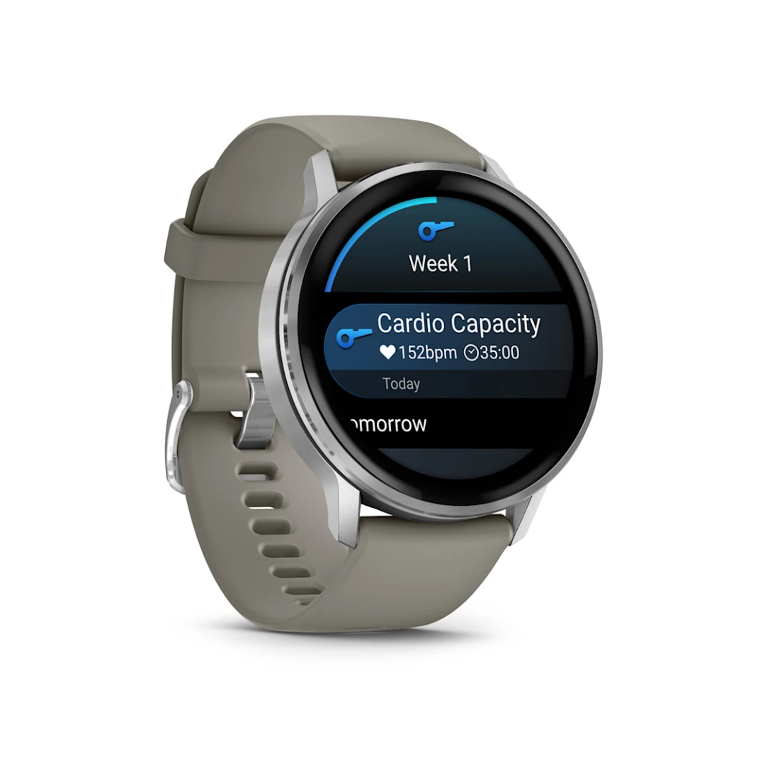 Garmin Venu 4 (45mm) Silver with Silver Gray Silicone Band 010-03014-01 - Image 3