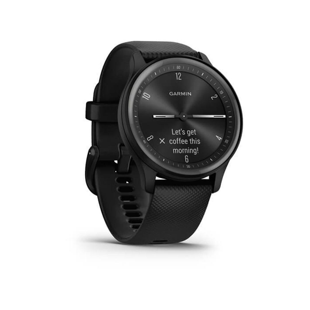 Garmin vivomove Sport Black Case and Silicone Band with Slate Accents 010-02566-00 - Image 3