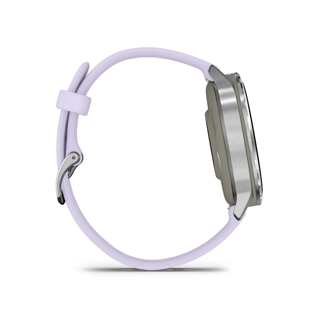 Garmin Venu 4 (41mm) Silver with Periwinkle Silicone Band 010-03013-01 - Image 4