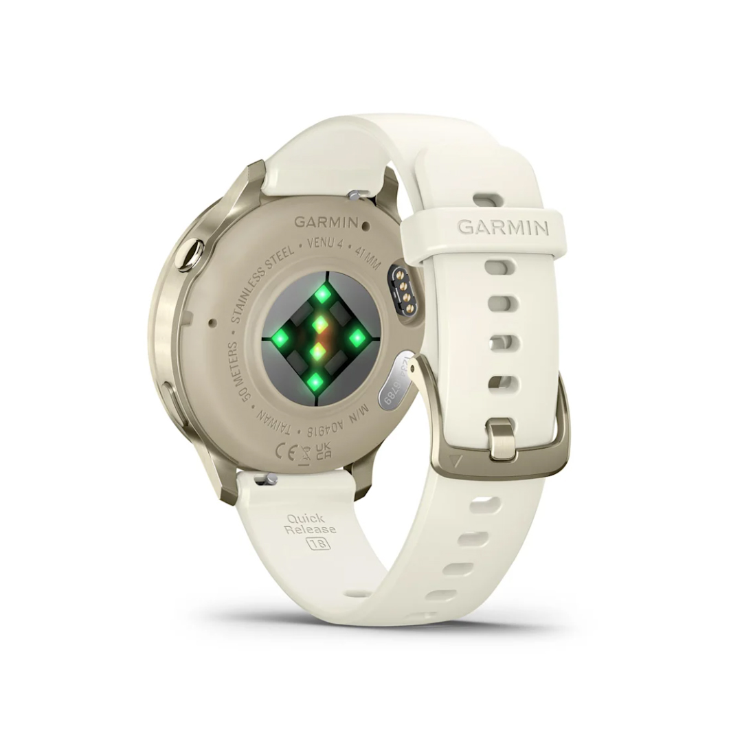 Garmin Venu 4 (41mm) Lunar Gold with Bone Silicone Band 010-03013-00 - Image 5