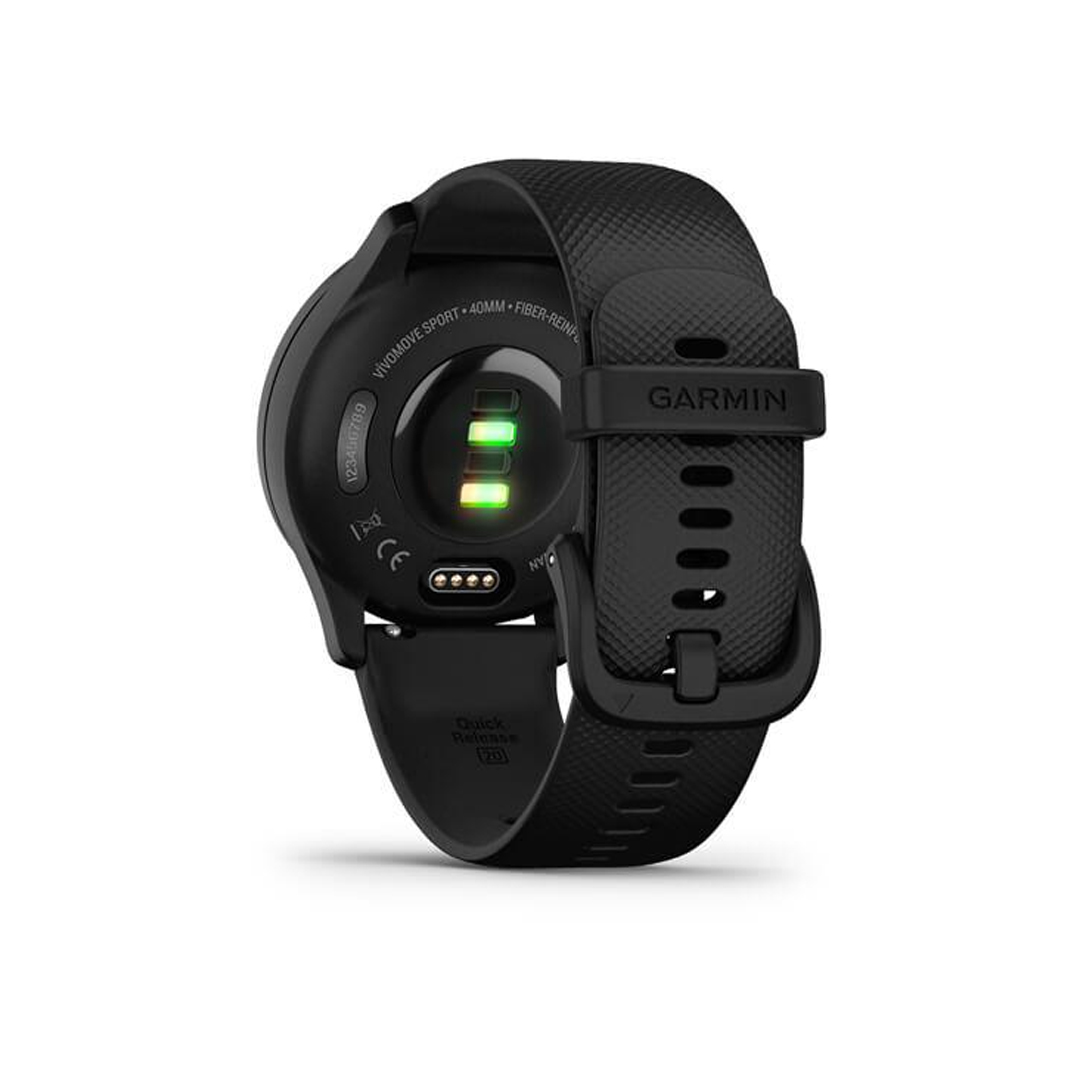 Garmin vivomove Sport Black Case and Silicone Band with Slate Accents 010-02566-00 - Image 6
