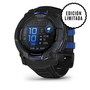 Garmin Instinct 3 50mm AMOLED Black with Bolt Blue Accents WW 010-03020-03