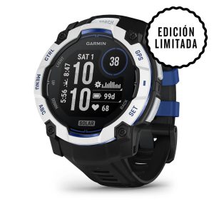 Garmin Instinct 3 50 mm Solar Whitestone with Black Bolt Blue Band 010-02935-03
