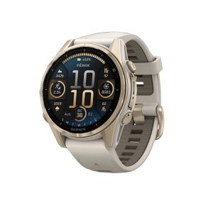 Garmin fenix 8 43mm AMOLED Saph SoftGold w/ FogGray-DrkSandBand NA (BEST SELLER) 010-02903-10