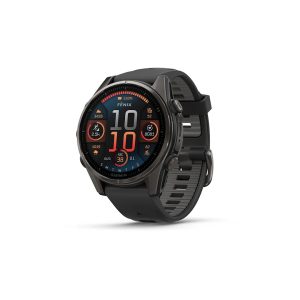 Garmin fenix 8 43mm AMOLED Saph CrbnGryTi w/ Blk-PebbleGrayBand NA (BEST SELLER) 010-02903-20