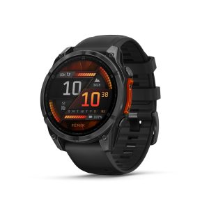 Garmin fenix 8 47mm AMOLED Glass Slate Gray w/ BlackBand WW (BEST SELLER) 010-02904-00