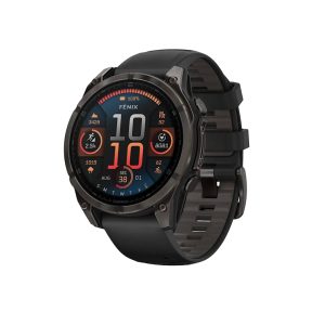 Garmin fenix 8 47mm AMOLED Saph CrbnGryTi w/ Blk-PebbleGrayBand NA (BEST SELLER) 010-02904-20