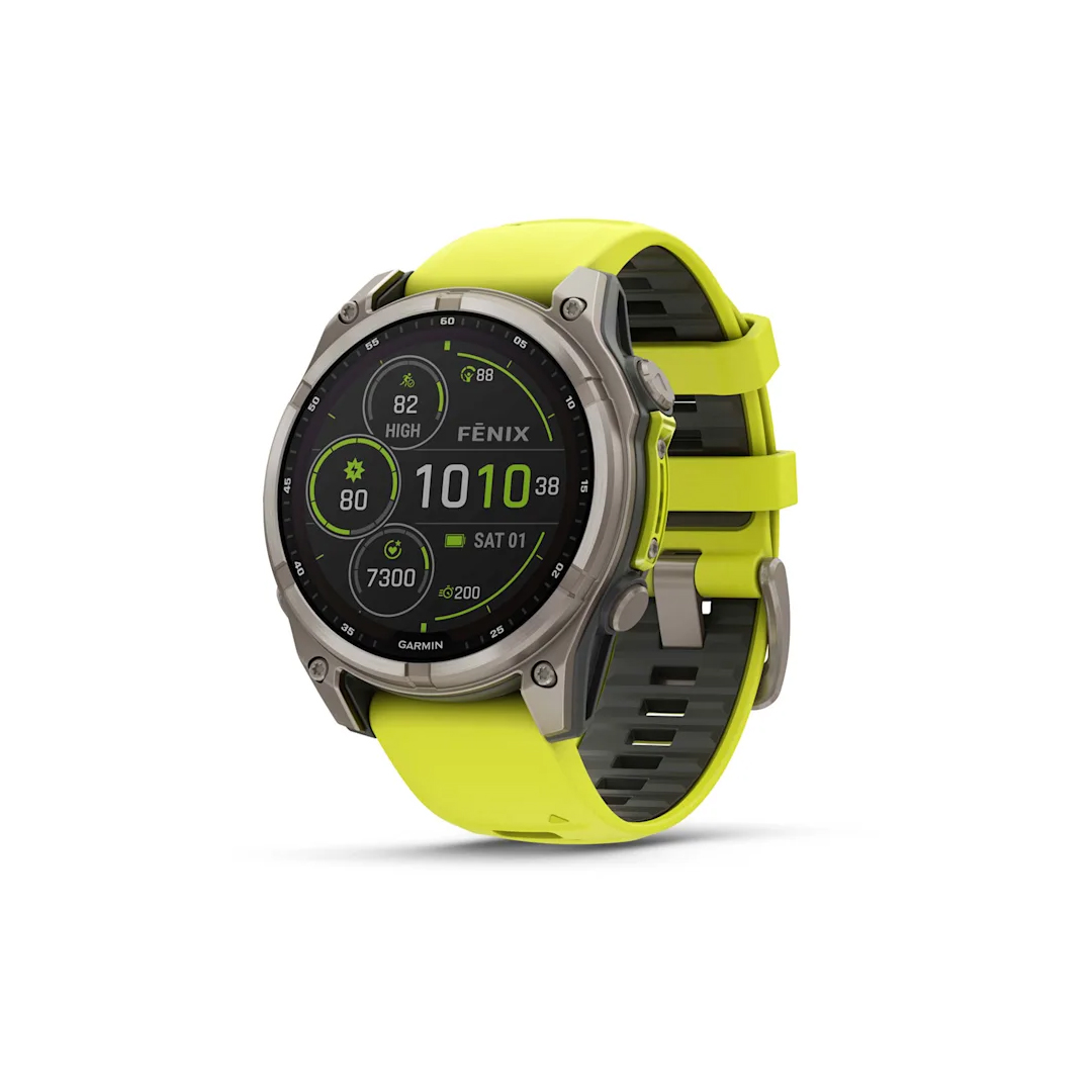 Garmin fenix 8 47mm Solar Saph Ti-Graph AmpYellow-GraphBand NA (BEST SELLER) 010-02906-20
