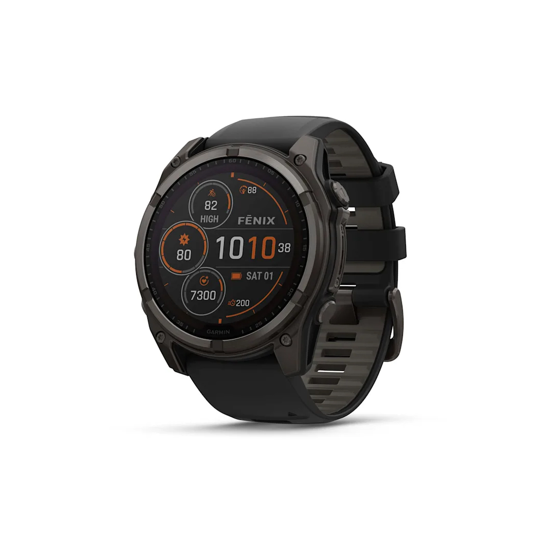 Garmin fenix 8 51mm Solar Saph CrbnGryTi-Blk Blk-PbblGryBnd NA (BEST SELLER) 010-02907-10