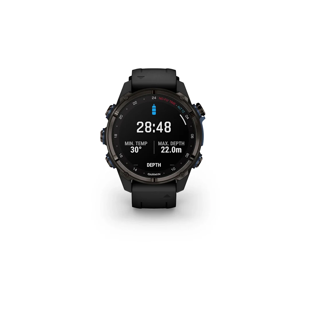 Garmin Descent Mk3i 43mm Carbon Gray DLC Titanium with Black Silicone Band 010-02753-10 - Image 2