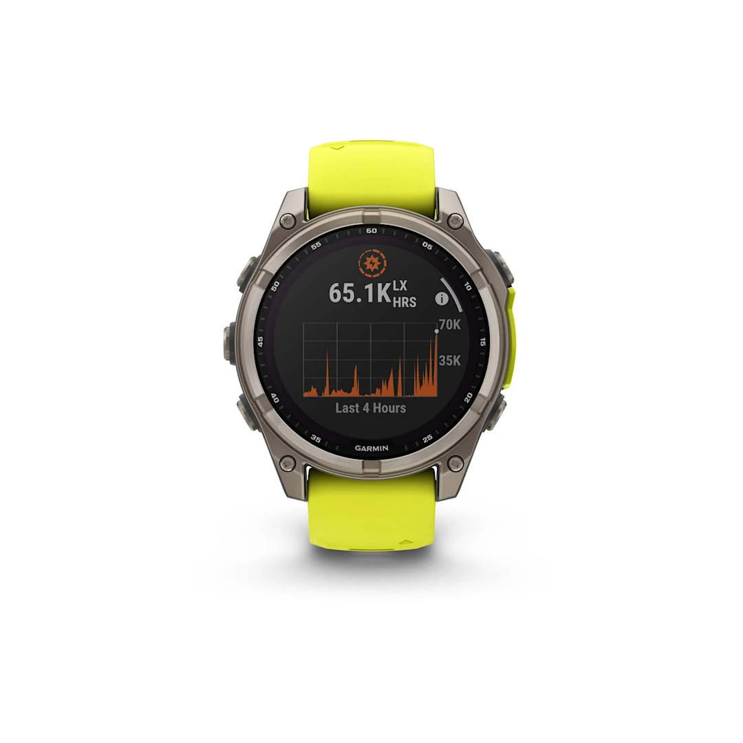 Garmin fenix 8 47mm Solar Saph Ti-Graph AmpYellow-GraphBand NA (BEST SELLER) 010-02906-20 - Image 2