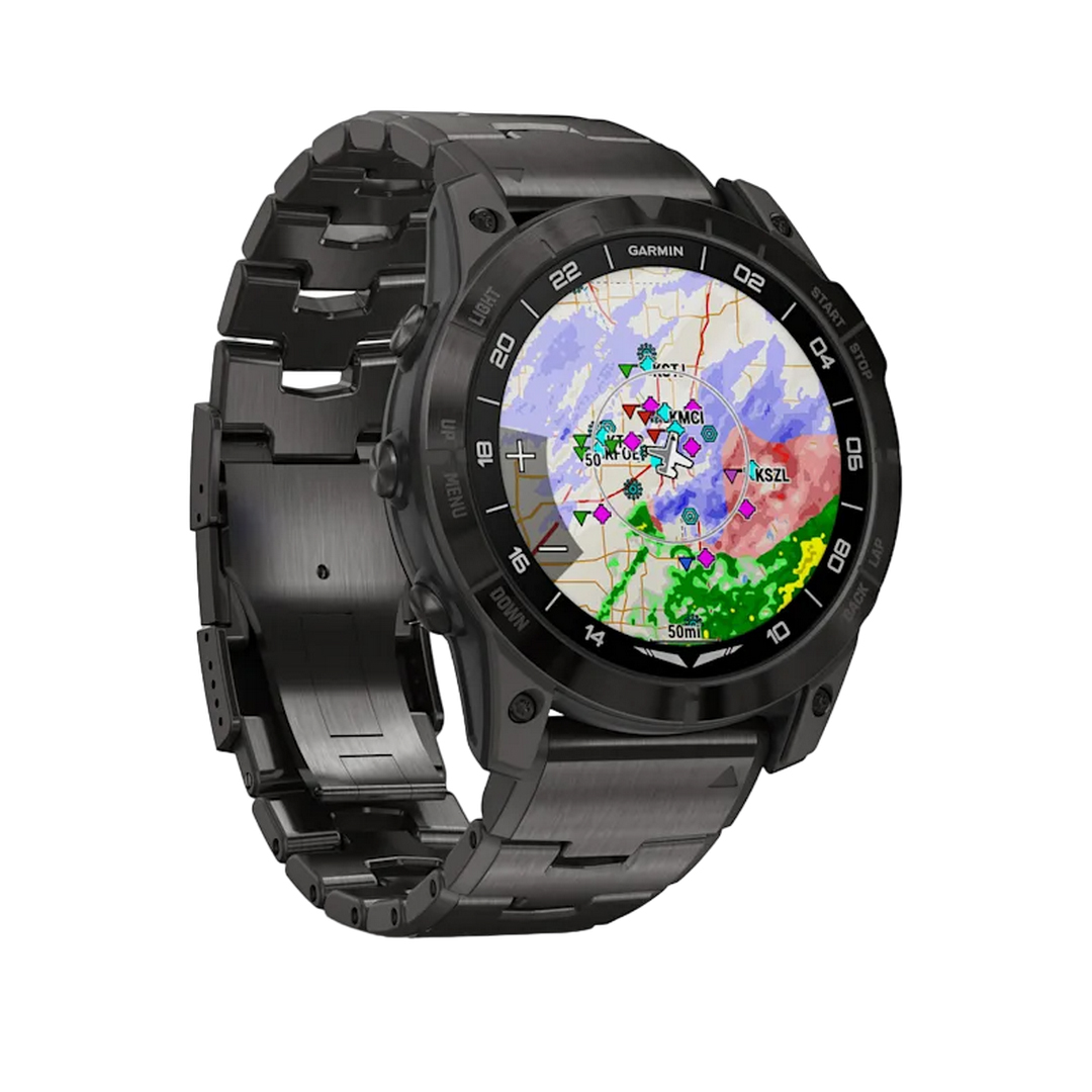 Garmin D2 Mach 1 Pro with Vented Titanium Bracelet 010-02804-80 - Image 2