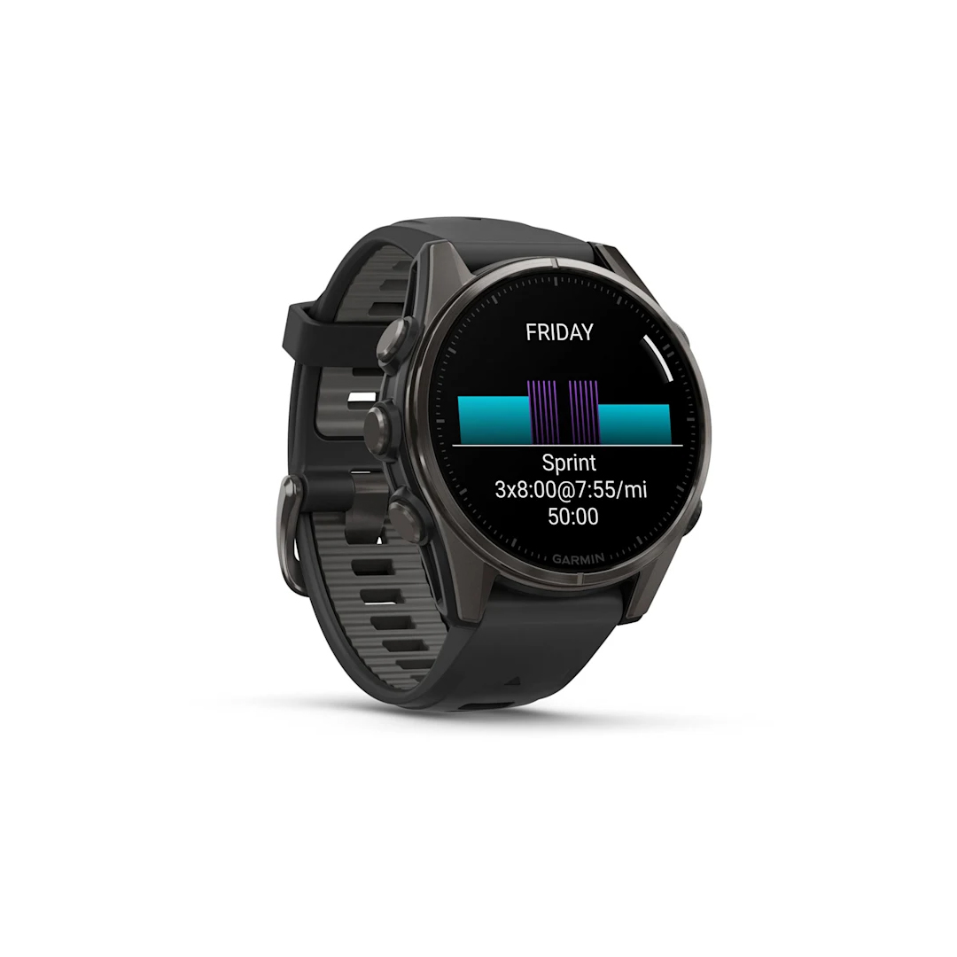 Garmin fenix 8 43mm AMOLED Saph CrbnGryTi w/ Blk-PebbleGrayBand NA (BEST SELLER) 010-02903-20 - Image 3