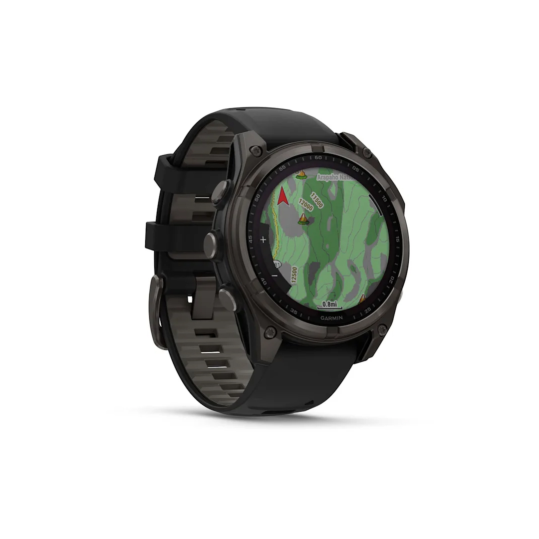 Garmin fenix 8 47mm Solar Saph CrbnGryTi-Blk Blk-PbblGryBnd NA (BEST SELLER) 010-02906-10 - Image 3