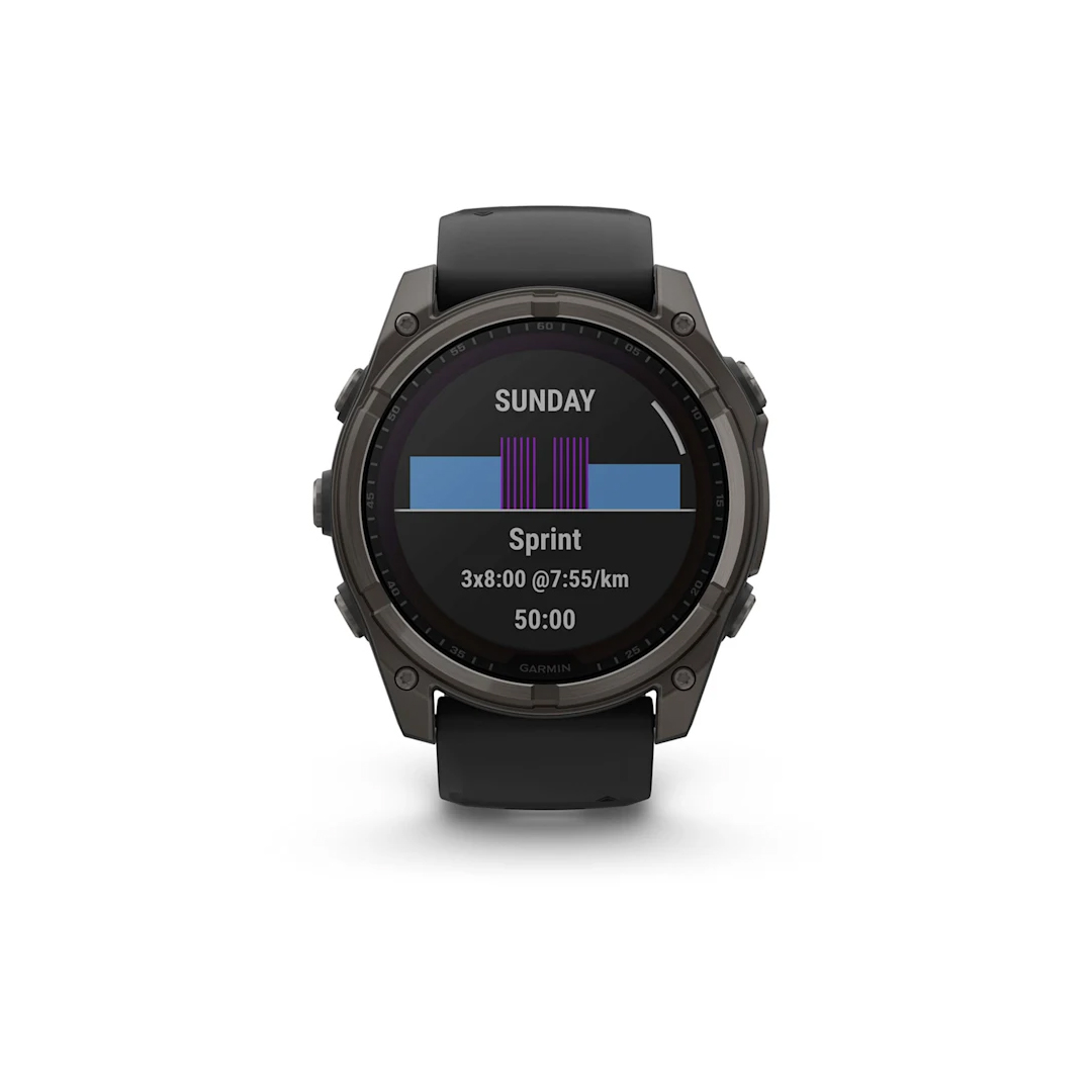 Garmin fenix 8 51mm Solar Saph CrbnGryTi-Blk Blk-PbblGryBnd NA (BEST SELLER) 010-02907-10 - Image 4