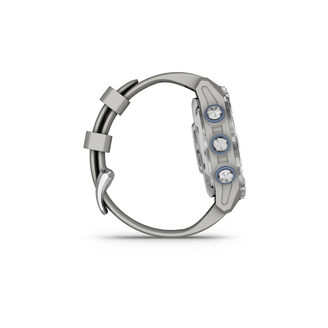 Garmin Descent Mk3 43mm Stainless Steel with Fog Gray Silicone Band 010-02753-03 - Image 5