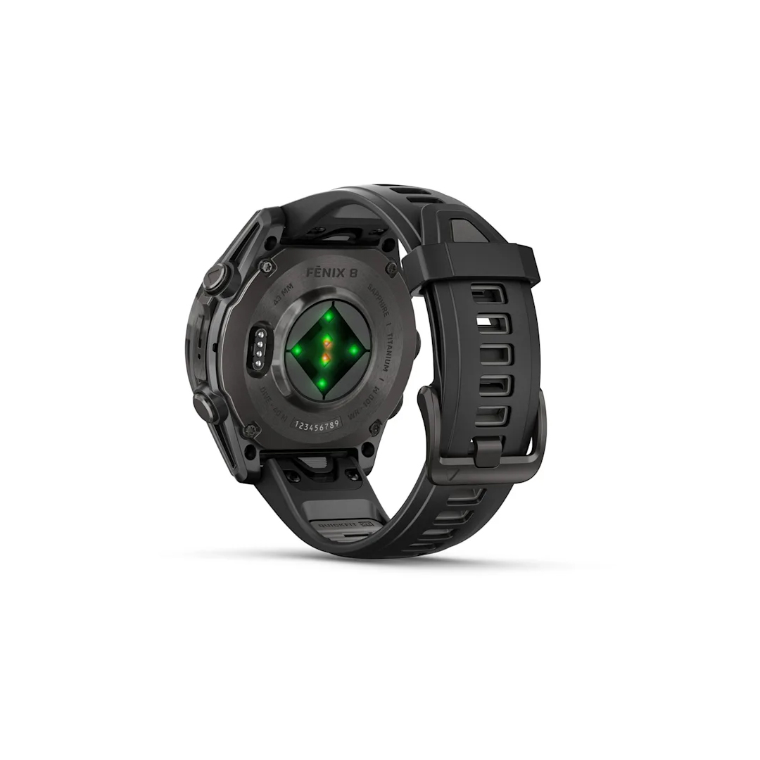Garmin fenix 8 43mm AMOLED Saph CrbnGryTi w/ Blk-PebbleGrayBand NA (BEST SELLER) 010-02903-20 - Image 5