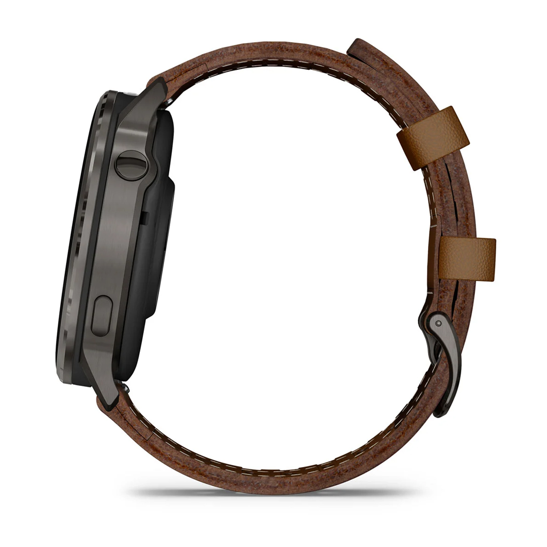 Garmin Venu 4 (45mm) Slate with Black Silicone Band and Brown Leather Band 010-03014-03 - Image 6