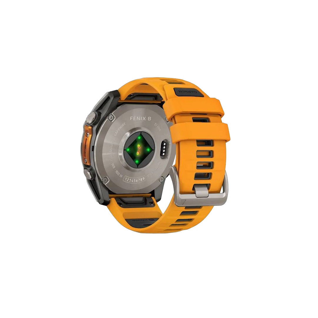 Garmin fenix 8 51mm AMOLED Saph Titanium w/ Orange-GraphiteBand NA (BEST SELLER) 010-02905-10 - Image 6
