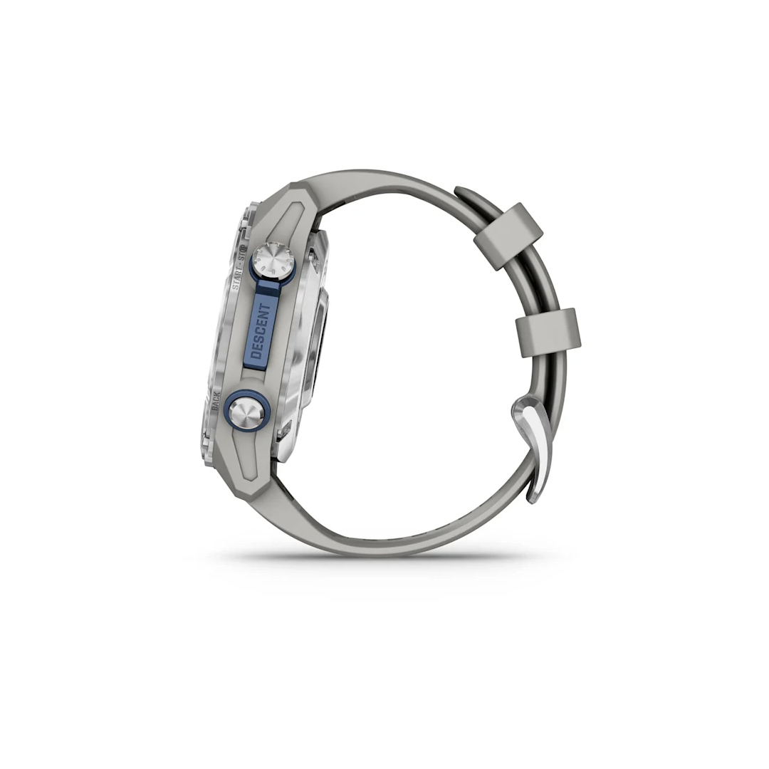 Garmin Descent Mk3 43mm Stainless Steel with Fog Gray Silicone Band 010-02753-03 - Image 7