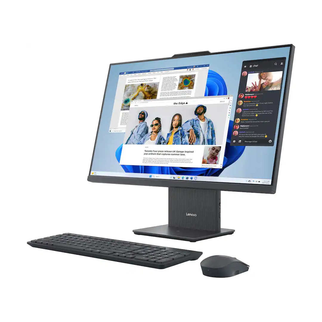 Lenovo IdeaCentre AIO 27" (F0JD001VUS) 27" FHD IPS LCD Touch-Screen All-In-One Luna Grey - Image 2
