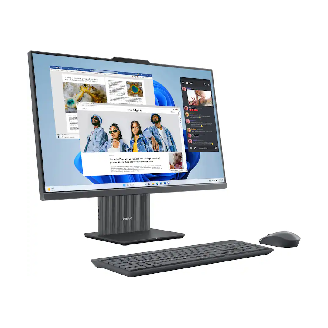 Lenovo IdeaCentre AIO 27" (F0JD001VUS) 27" FHD IPS LCD Touch-Screen All-In-One Luna Grey - Image 3
